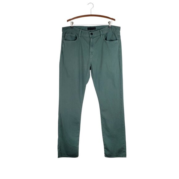 J Brand Kane Jeans Pine Green Garment Dyed Mens Size 38 x 34.5 - Picture 1 of 12